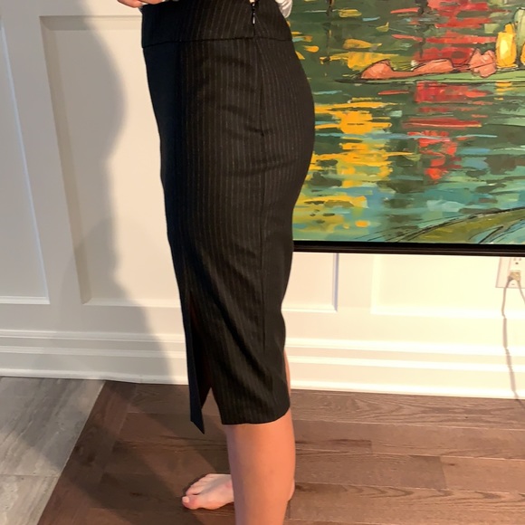Pencil Skirt Navy/White Pinstripe - Picture 6 of 10